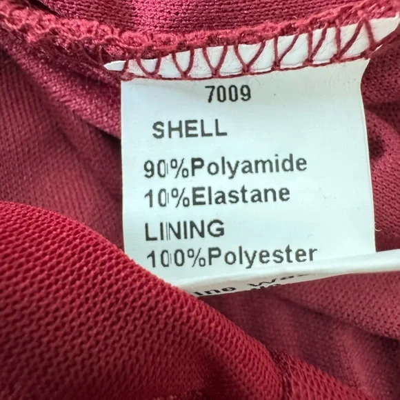 Elegan Darkt Red Long Sleeve Ruched Bodycon Dress Medium NWT - Picture 6 of 7